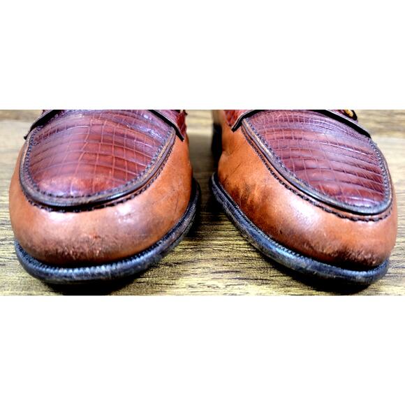 Caporicci Italy Alligator Embossed Horsebit Loafers Mens 10 Brown Leather main image 10